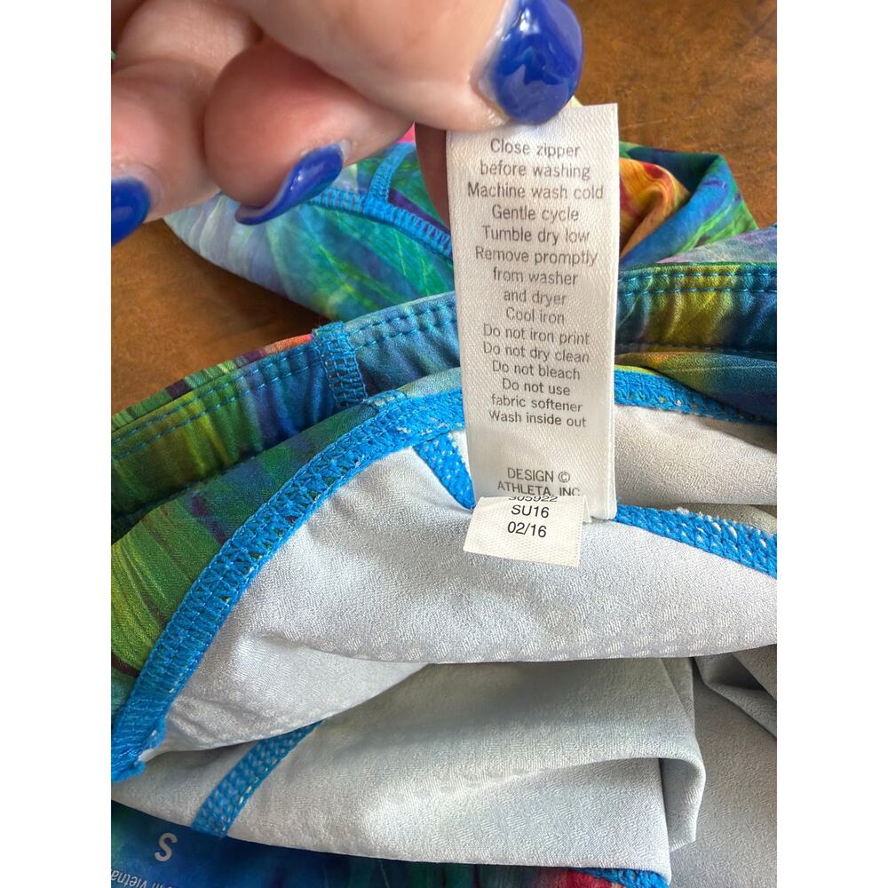 Athleta Multicolored Patterned Cropped Athletic Pants S - Picture 7 of 8